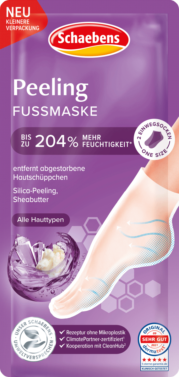2 Paar Fußmasken-Socken – Peeling Gegen Hornhaut, Feuchtigkeitsspendend