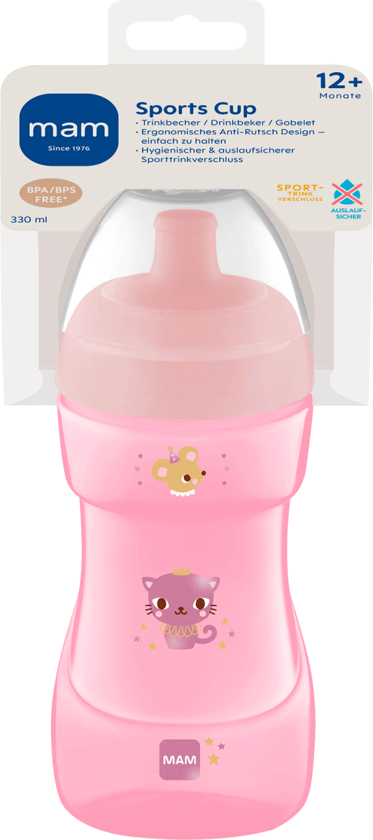 Gourde D'Apprentissage MAM Trainer+ Night 220ml - Avec Tétine Et Bec Verseur - Lumineuse