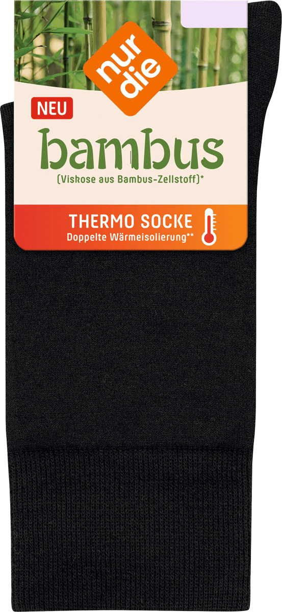 nur die Socken Thermo Bambus schwarz Gr. 3942, 1 St dauerhaft günstig