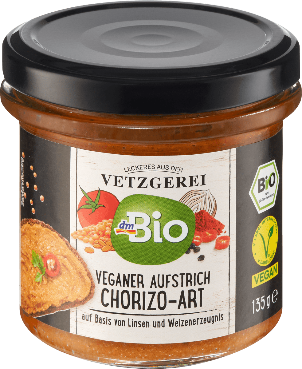 dmBio Brotaufstrich, Veganer Aufstrich nach Chorizo Art, 135 g ...