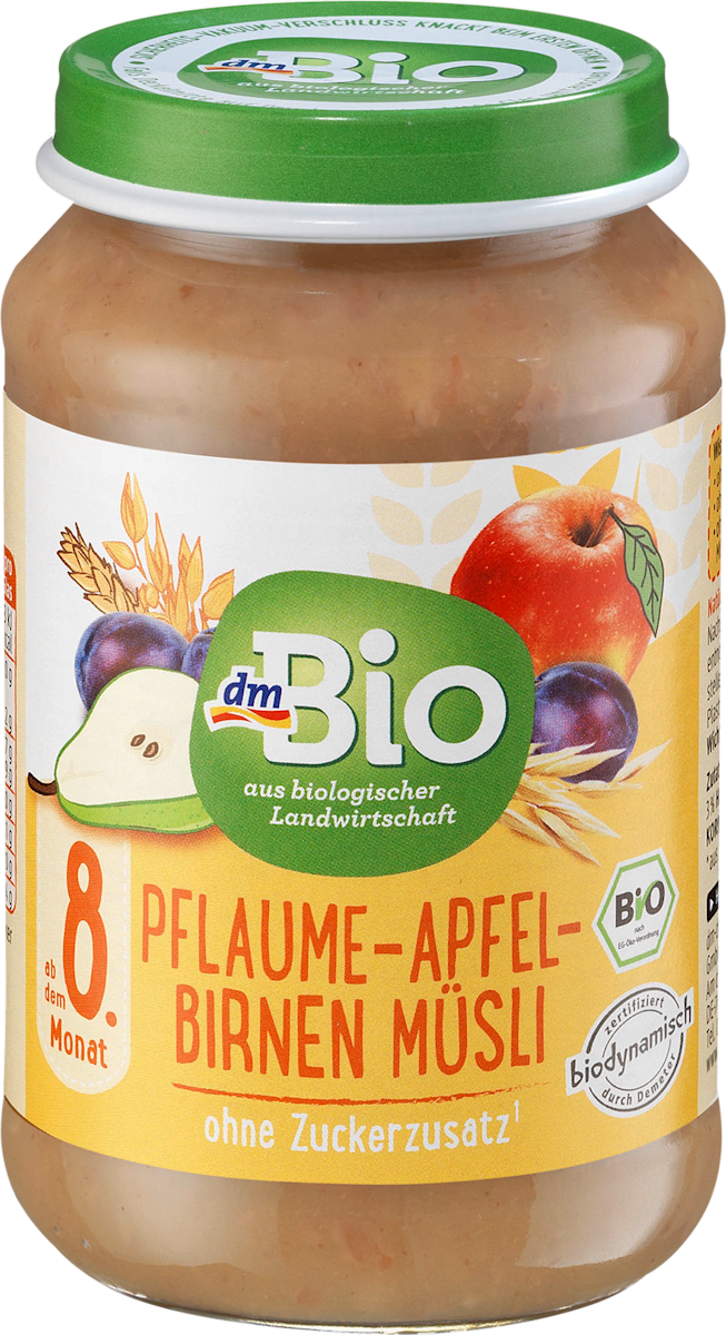 dmBio Frucht &amp; Getreide Pflaume-Apfel-Birnen Müsli ab dem 8. Monat, 190 ...