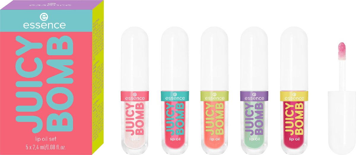 Lippenöl Roll-on Set 6 Stück – Feuchtigkeitsspendend, Glänzend, Für Trockene Lippen