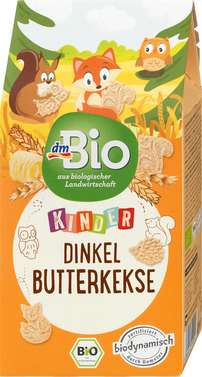 dmBio Biscuiți pentru copii cu spelta și unt, 125 g | dm.ro