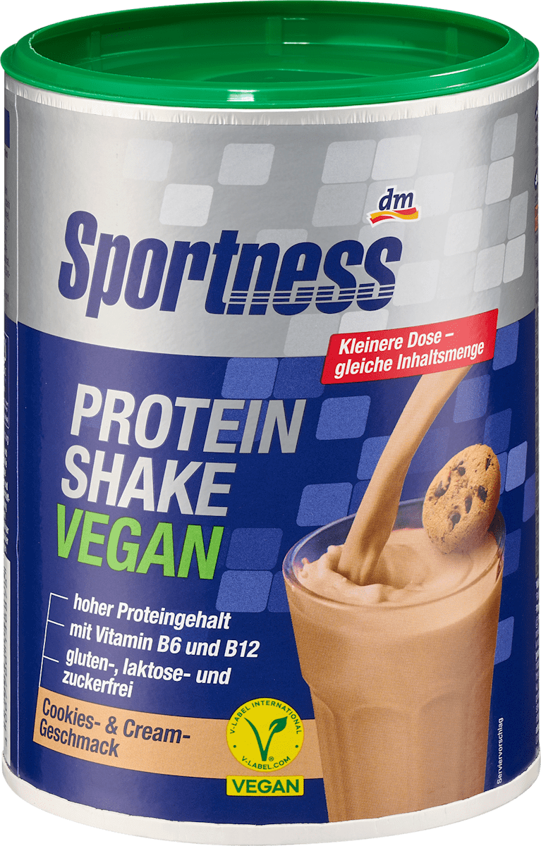 Sportness Proteinpulver, Protein Shake Vegan Cookies & Cream Geschmack, 300 g dauerhaft günstig