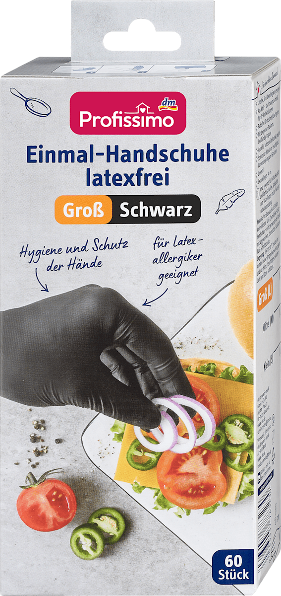 guanti di lattice neri