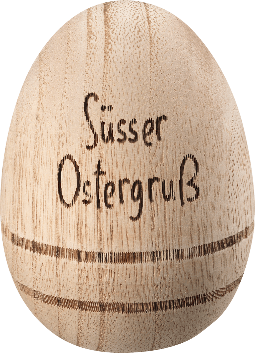 BOLTZE Holzei gedrechselt &amp;#39;Süsser Ostergruß&amp;#39; natur, 1 St dauerhaft ...