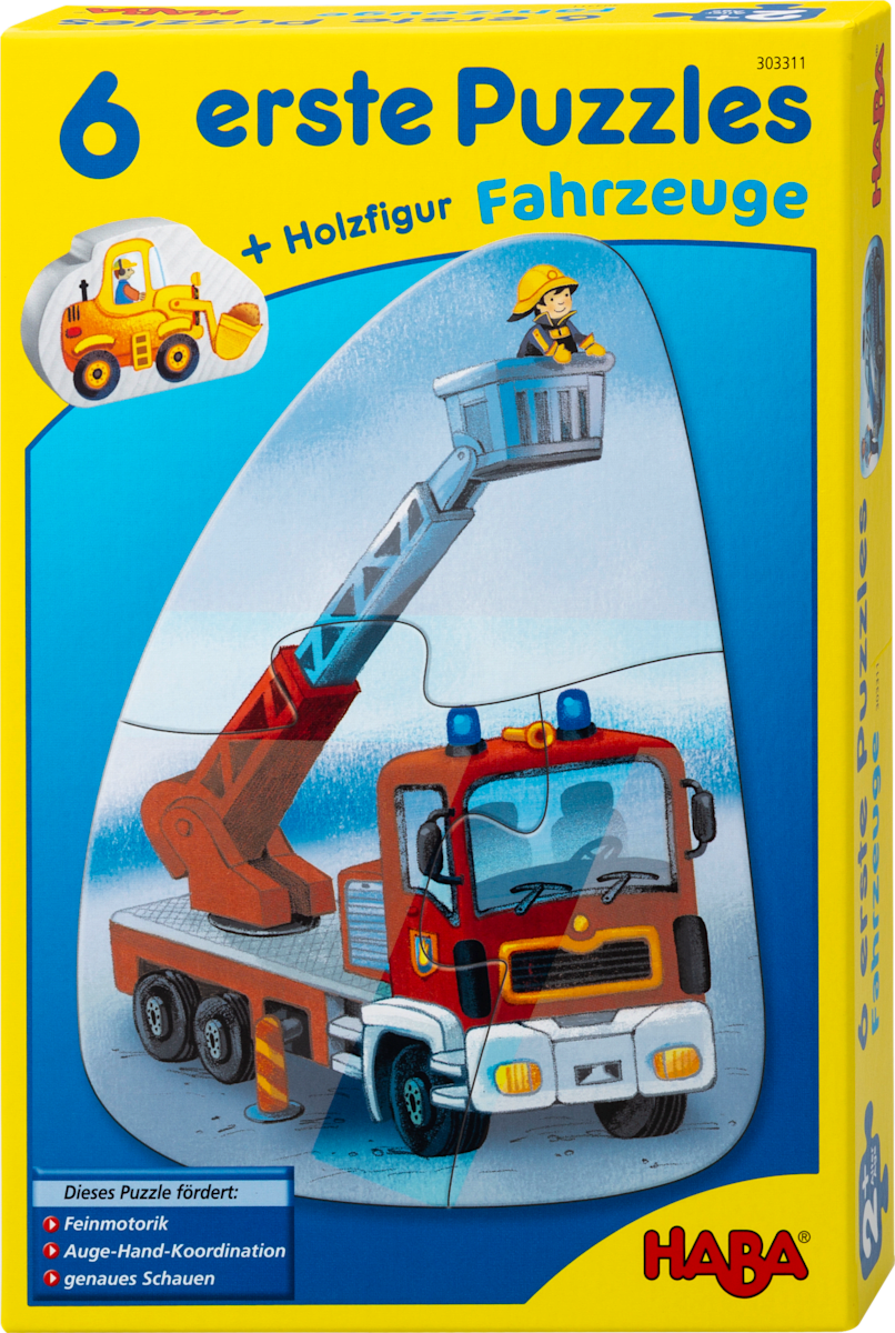  HABA Puzzle 6 erste Puzzles Fahrzeuge, 308 g 