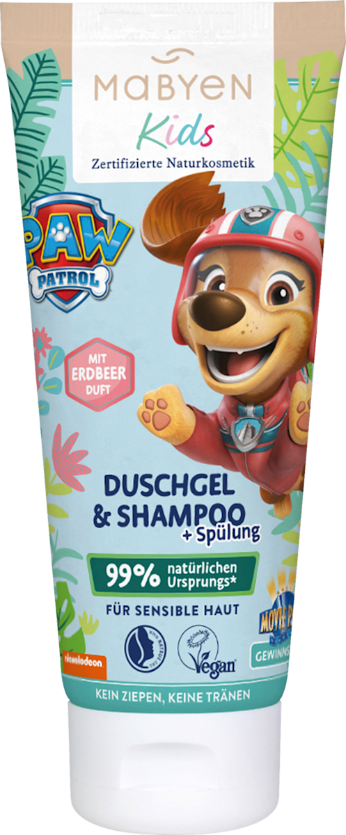 Mabyen Kinder Duschgel, Shampoo & Spülung 3-in-1 Erdbeere Paw Patrol ...