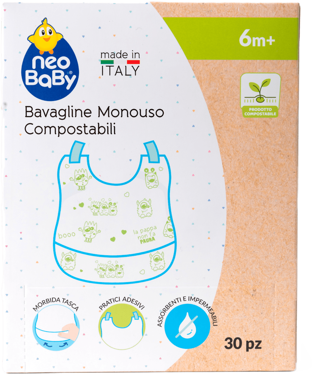 Bavaglini Usa E Getta NILIKES 60 Pz - Impermeabili, Compostabili, Con Tasca Raccoglipappa - Foto 10