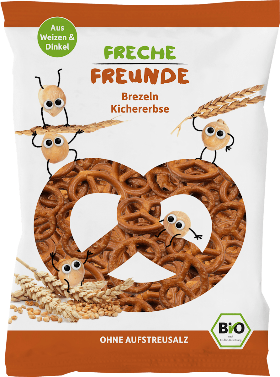 Freche Freunde Kindersnack Freche Brezeln Kichererbse, 75 g dauerhaft ...