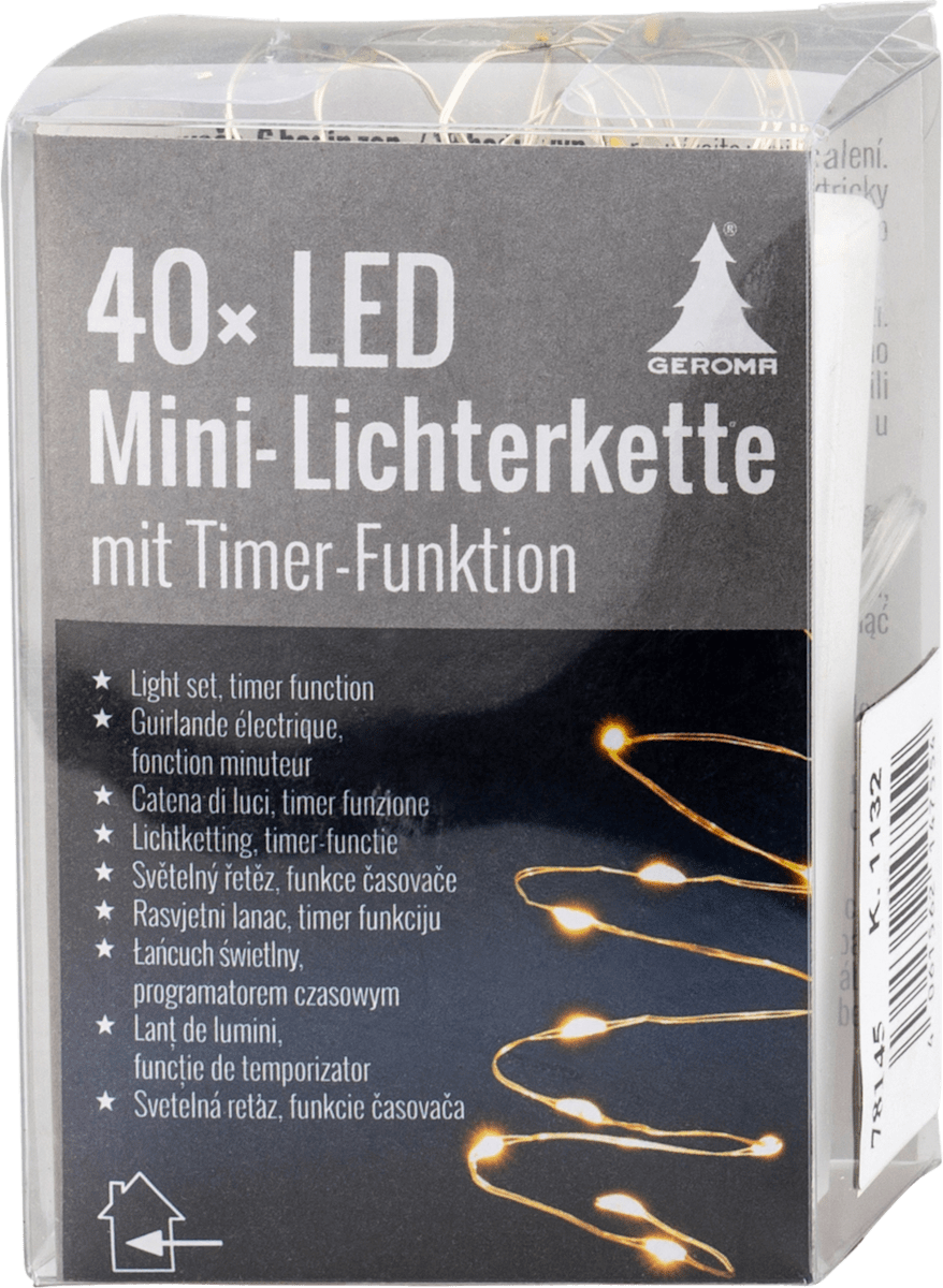 Best Season LED-Mini-Lichterkette – 35 Warmweiße LEDs, 5,1 M Kabel, Für Indoor-Deko