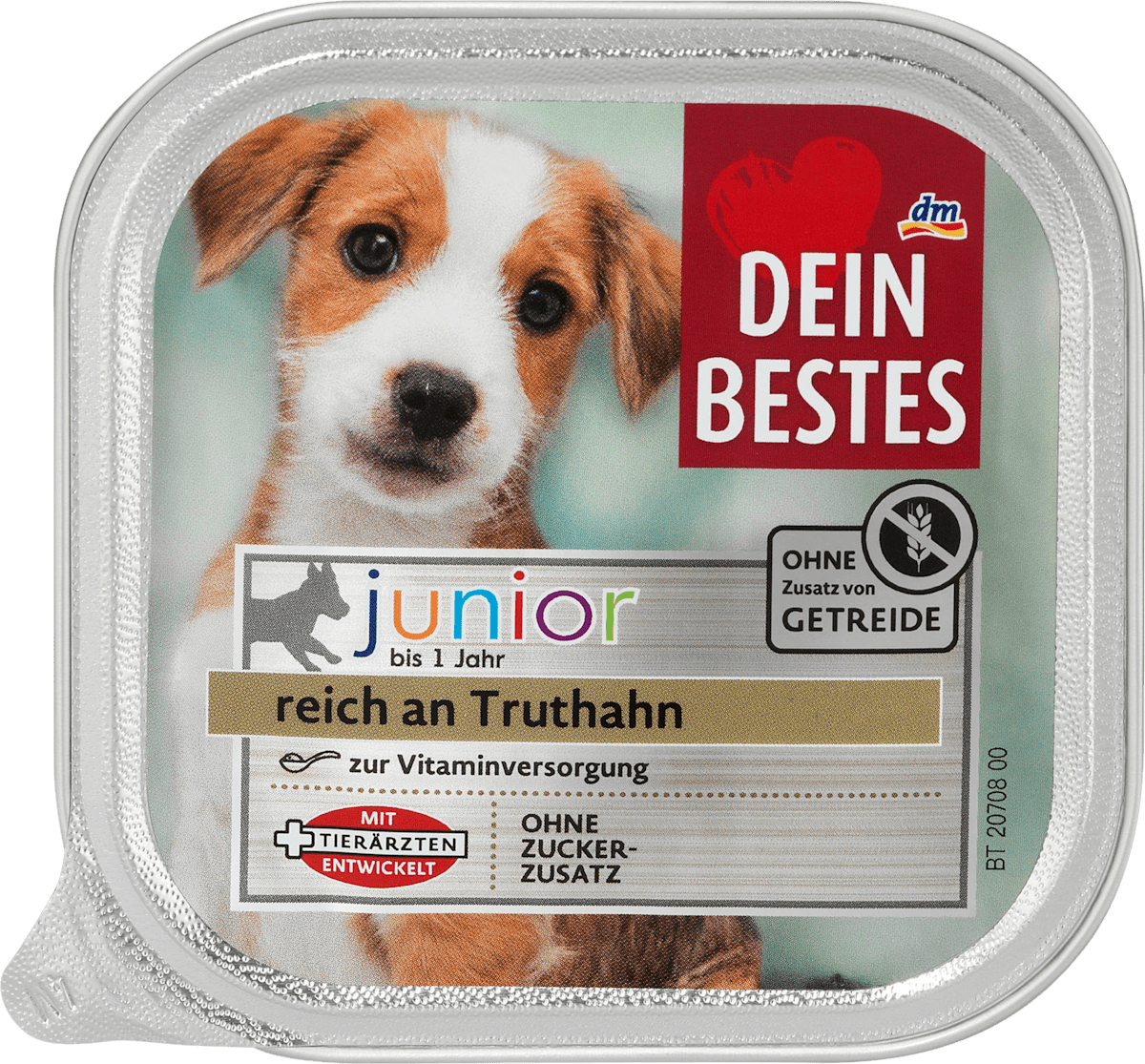 Dein Bestes Nassfutter Hund Junior reich an Truthahn, 150 g | dm.at