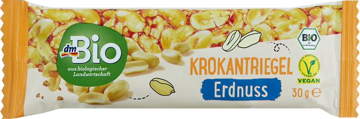 dmBio Nussriegel Erdnuss-Krokant, 30 g | dm.at