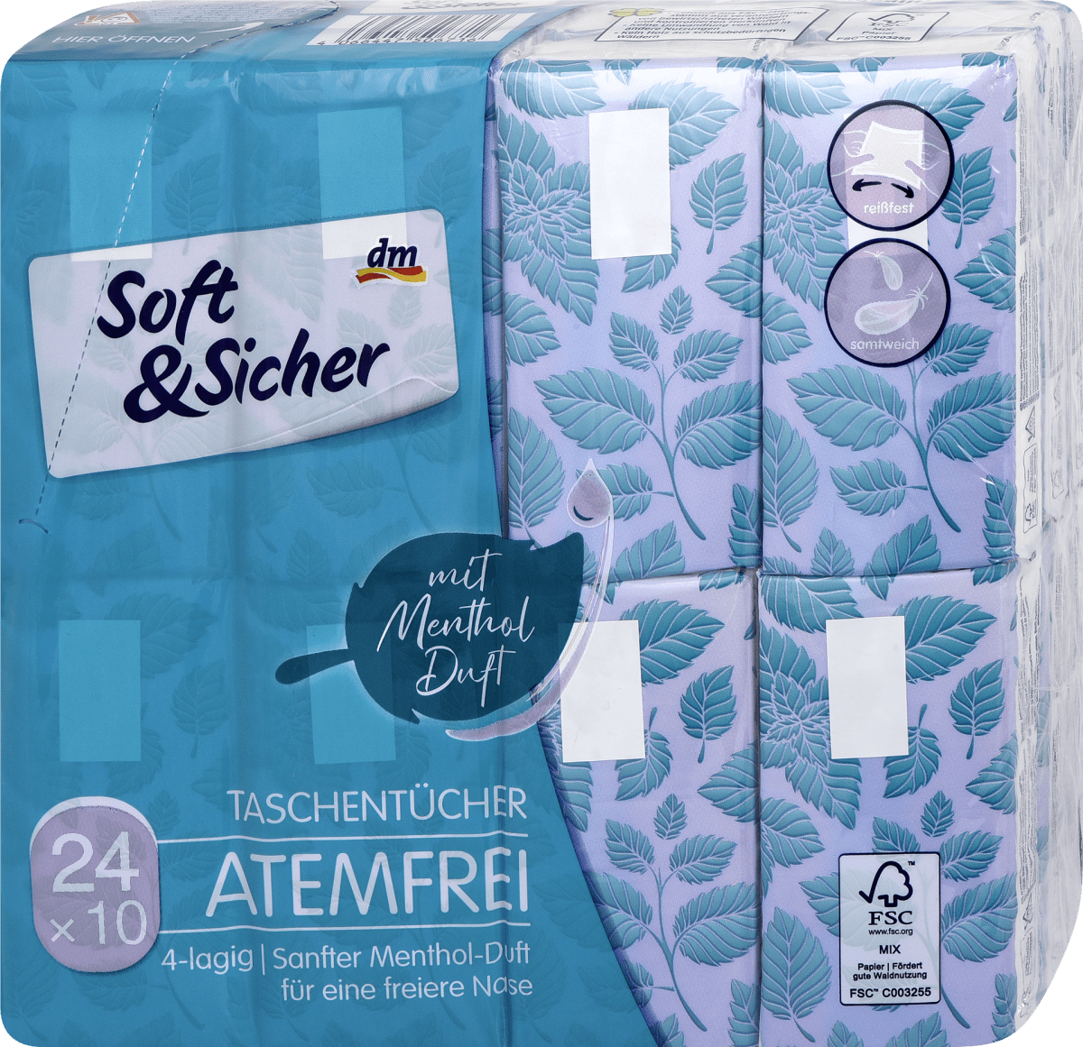 1.000 Taschentücher - 10 X 10 Packungen à 10 Papiertaschentücher I