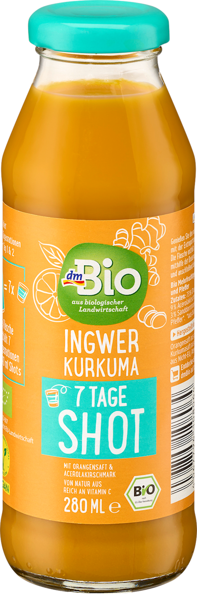 dmBio Ingwer &amp; Kurkuma Shot 7 Tage, 280 ml dauerhaft günstig online ...