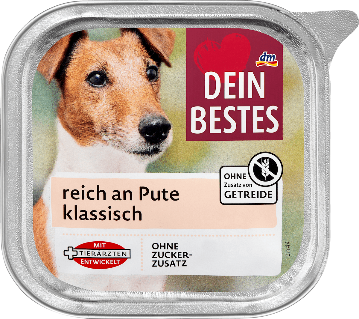 Dein Bestes Nassfutter Hund reich an Pute klassisch, 150 g | dm.at