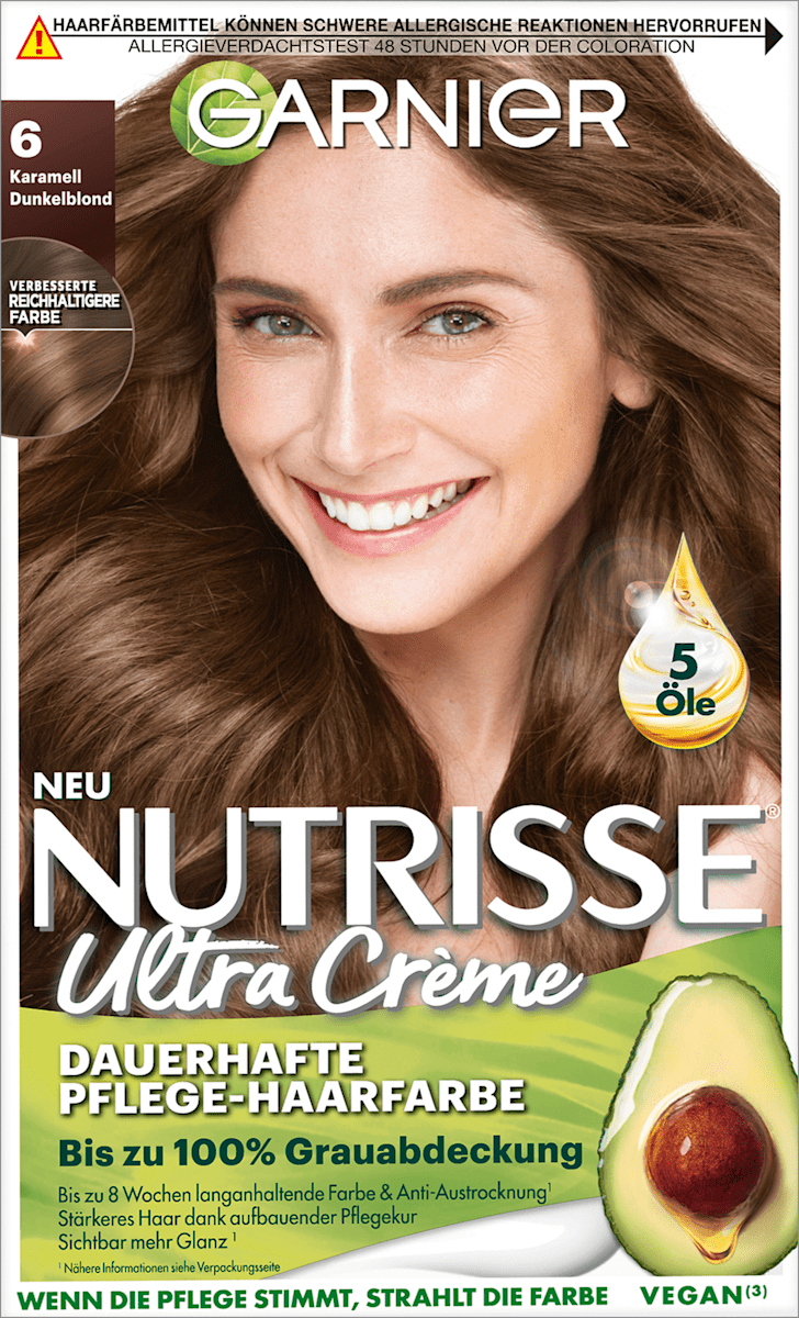 GARNIER NUTRISSE Haarfarbe 6 Karamell Dunkelblond, 1 St dauerhaft ...