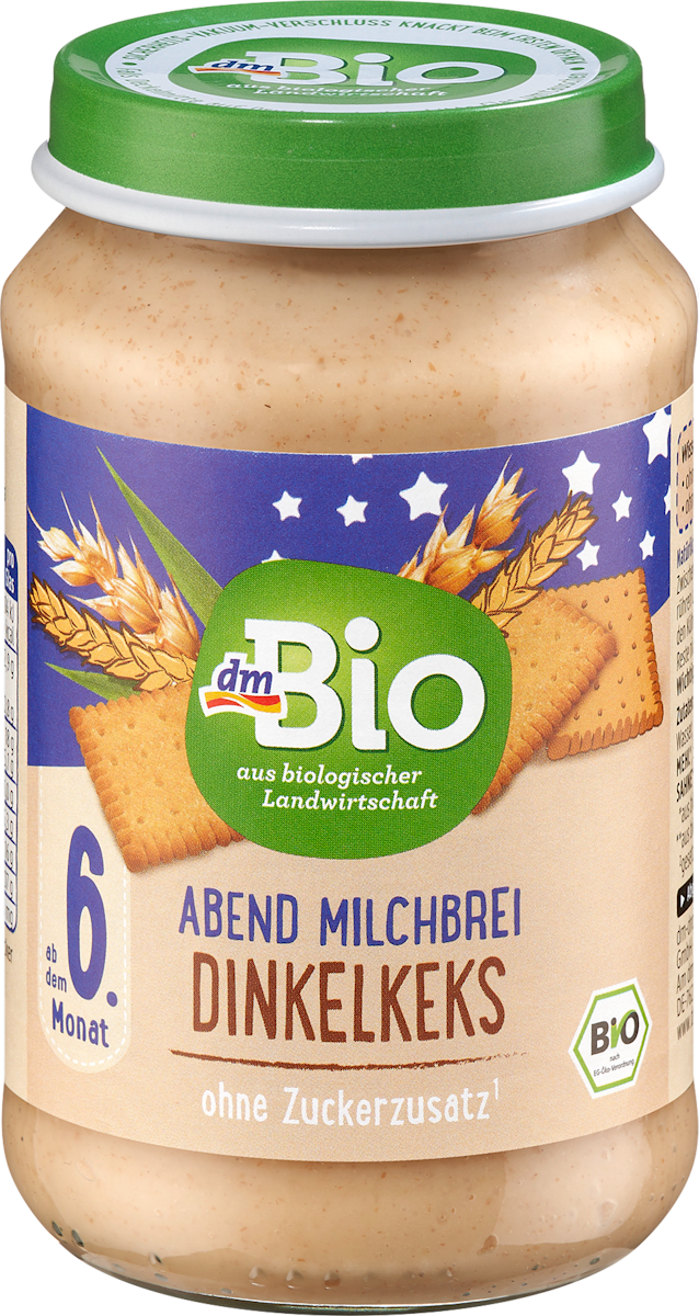 dmBio Abendbrei Milch Dinkelkeks ab dem 6. Monat, 190 g | dm.at
