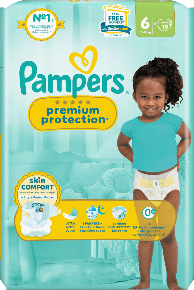 Pampers Premium Protection Windelhose Größe 6 - Für Babys Bis 25kg