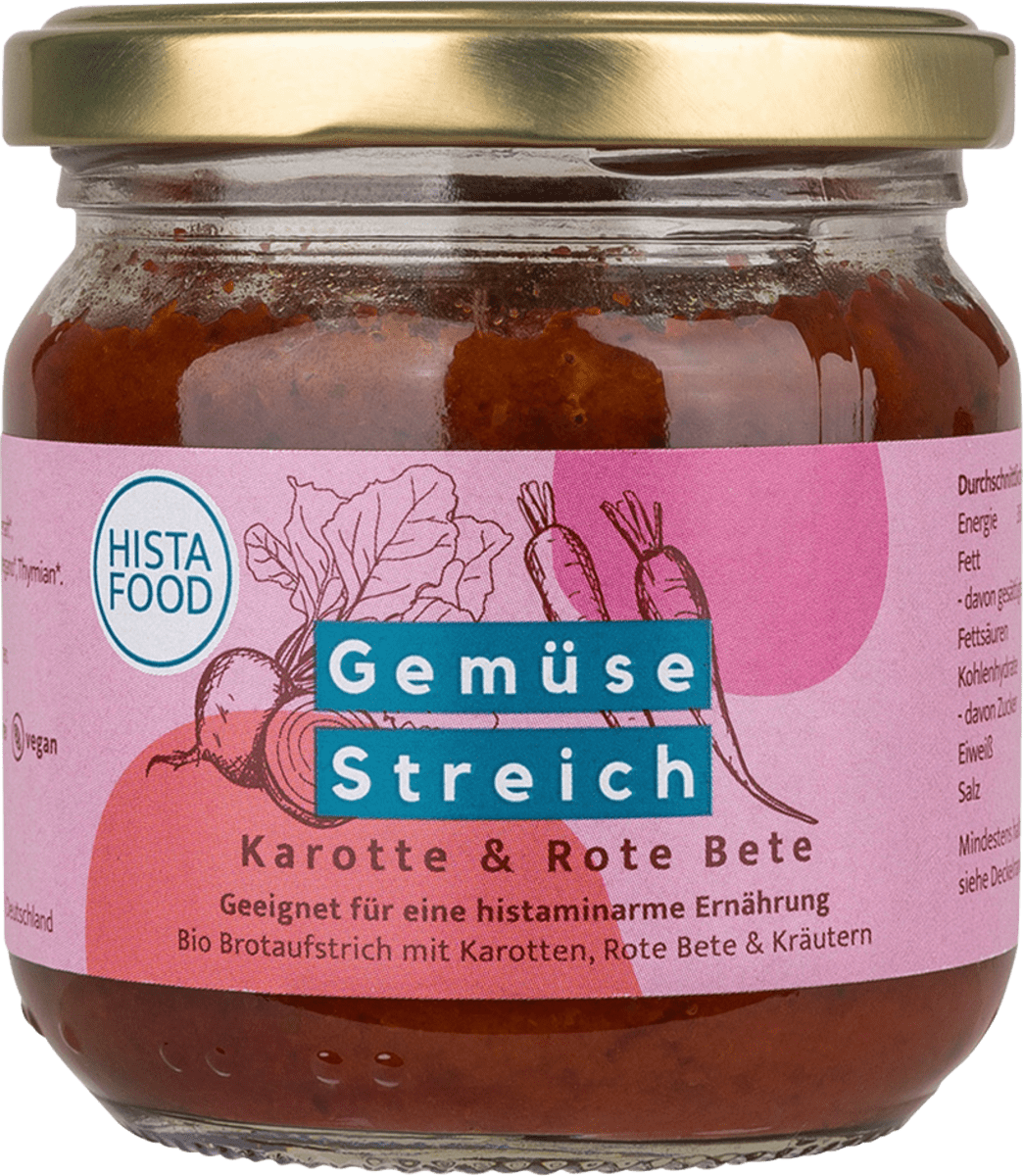 HistaFood Gemüseaufstrich, Karotte &amp; Rote Bete, 150 g dauerhaft günstig ...