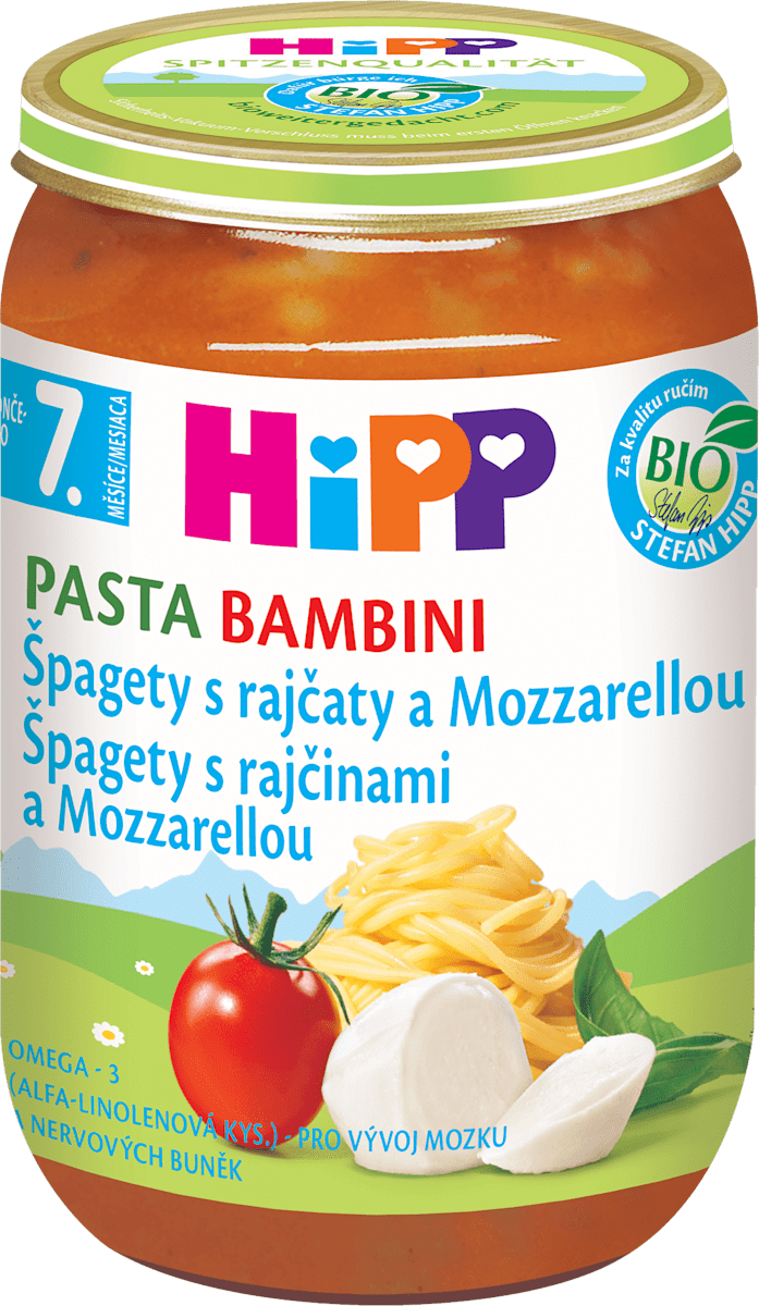  deti rajce.ru.k HiPP BIO příkrm rajčata, špagety a mozzarella, 220 g | dm.cz