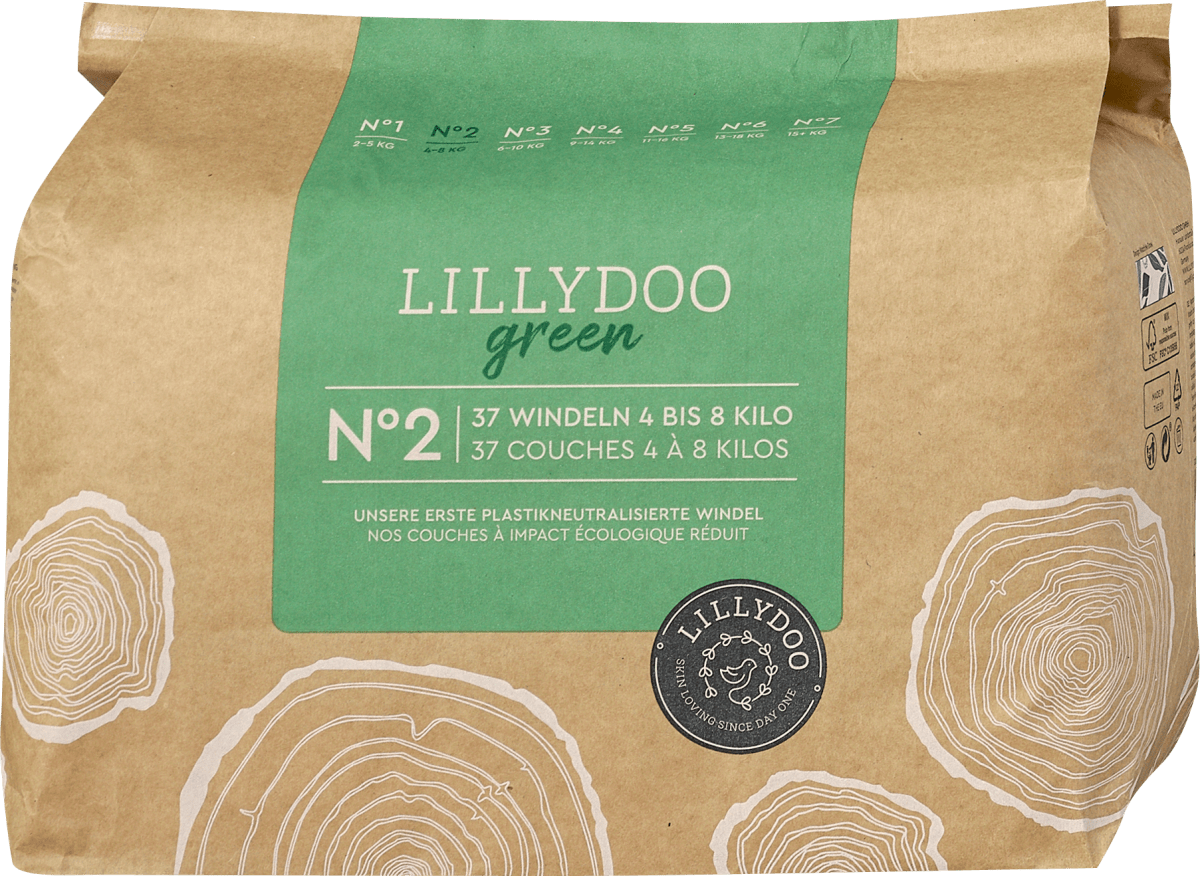 Lillydoo green green Windeln Gr. 2 (4-8 kg), 37 St | dm.at