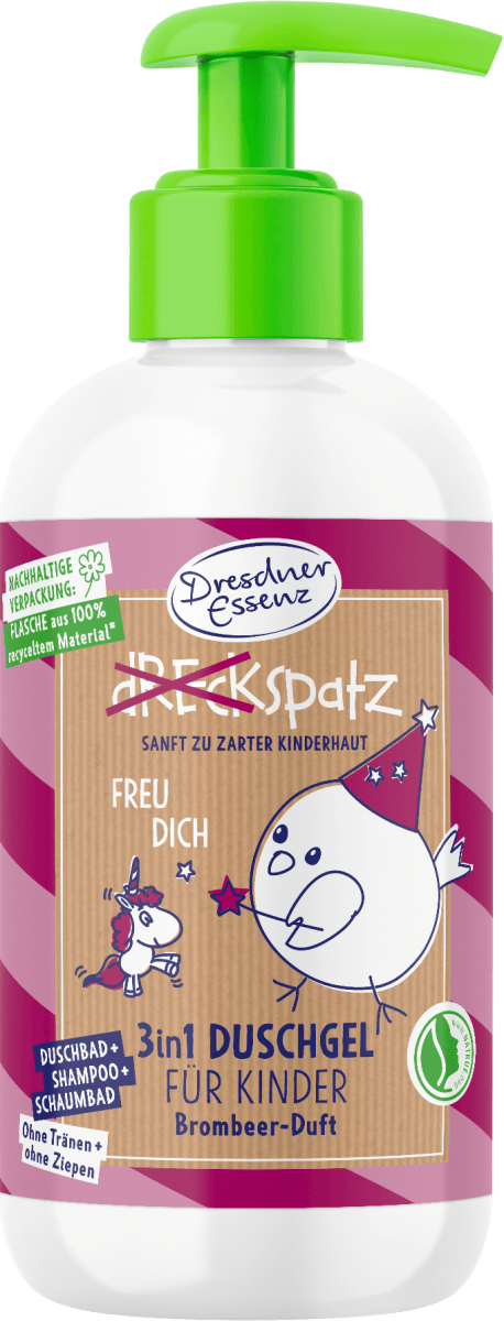 Dresdner Essenz Dreckspatz Kinder Duschgel 3in1 Brombeer-Duft, 250 ml ...