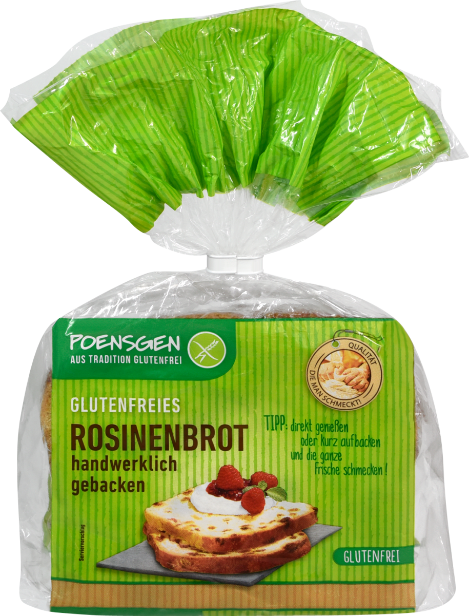 POENSGEN Brot mit Rosinen glutenfrei, 400 g | dm.at
