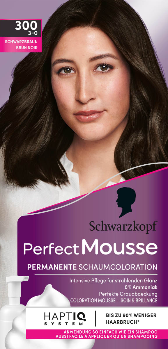 Schwarzkopf Perfect Mousse Haarfarbe Schaum 300 Schwarzbraun, 1 St ...
