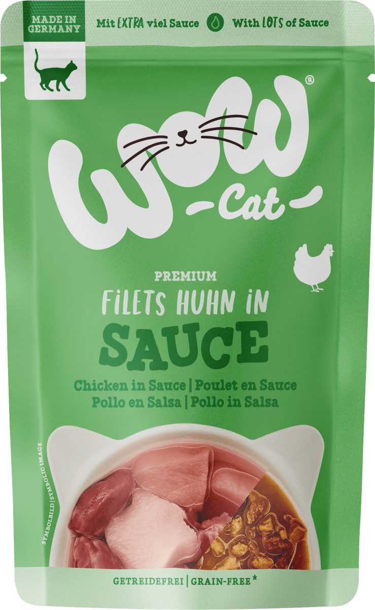 WOW Nassfutter Katze Huhn in Sauce, 85 g dauerhaft günstig online ...