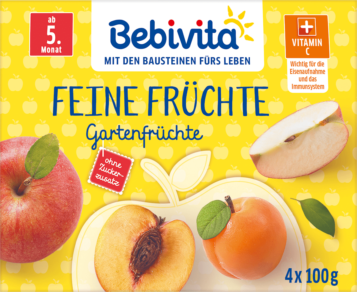 Bebivita Früchte Pfirsich-Maracuja In Apfel – 6x250g, Ab 6. Monat, Bio, Ohne Zuckerzusatz