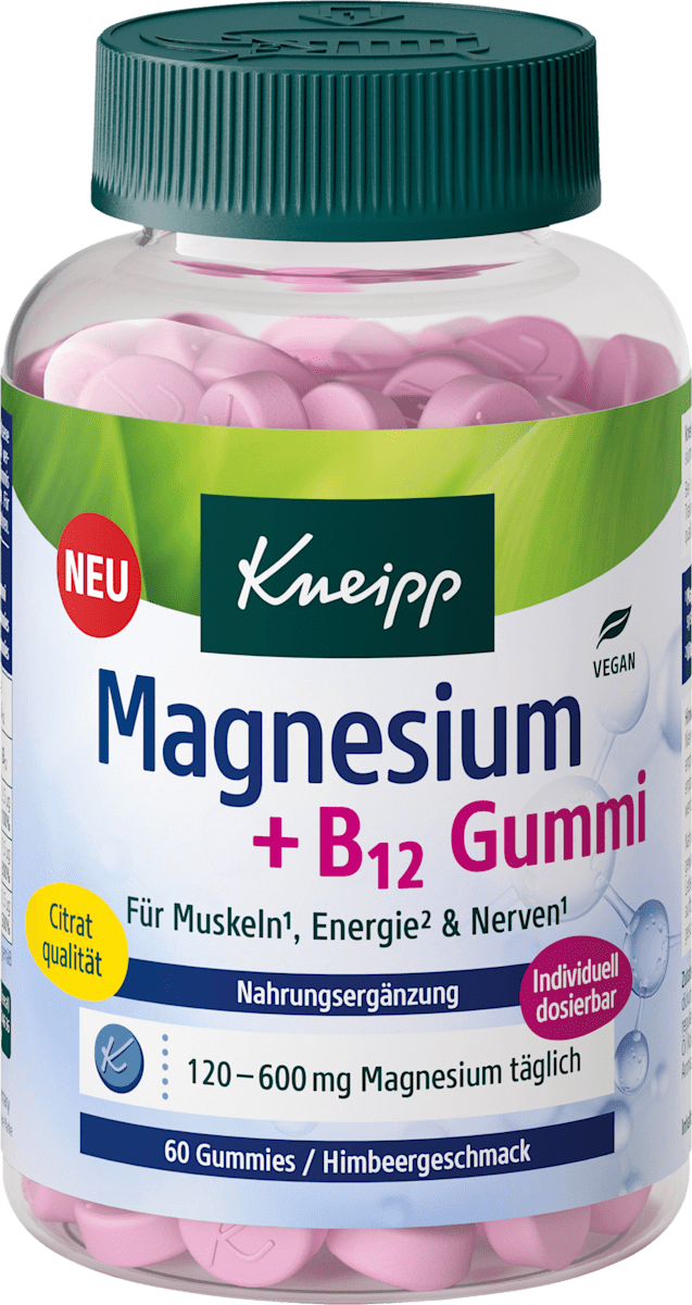 Kneipp Magnesium B12 Gummis 60 St 216 G Dauerhaft G nstig Online 