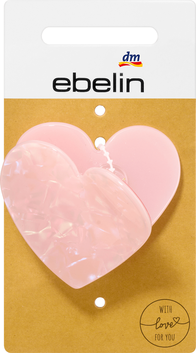WeLoveBeads Haarklammer Herz In Hellrosa – 8,5 X 4,5 Cm, Made In Germany