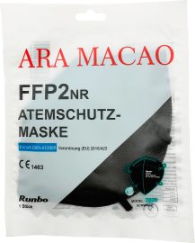 FFP2 Atemschutzmaske, schwarz