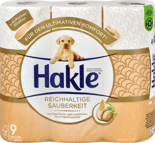 Hakle 4-lagig (9x135 Toilettenpapier Sauberkeit Reichhaltige Blatt), St 9