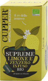 CUPPER Tisana bio Supreme al limone e zenzero, 50 g Acquisti online sempre  convenienti