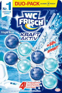 WC-Frisch Beckenstein KRAFT AKTIV, Lemon, Kugel, Packung