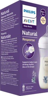 ab St Babyflasche AVENT online günstig Response Monat, Philips 1 330ml, dauerhaft 3. dem Natural kaufen weiß,
