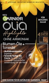 Strähnchen Set, Highlights für braunes Haar Garnier Olia
