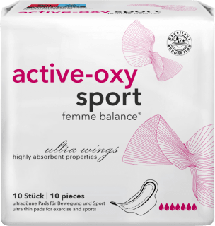 Damen-Menstruationsbinde active-oxy Antiseptic Sport femme balance