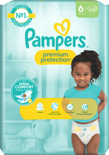 Pampers Couches Premium Protection taille 6 extra large 13 kg+ pack mensuel  1x144 pièces