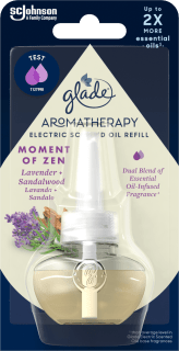 Glade Aromatherapy Cool Mist Diffuser Moment of Zen Lavender + Sandalwood  Diffuser led backlight, color white, 1 + 17,4 ml - VMD parfumerie - drogerie