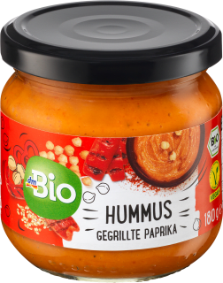 Brotaufstrich Hummus gegrille Paprika dmBio