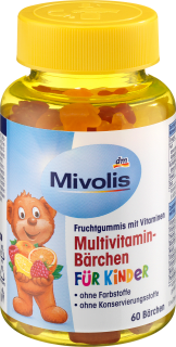 Multivitamin-Bärchen für Kinder Fruchtgummis, 60 St Mivolis