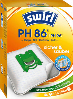 Swirl Staubsaugerbeutel M40 MicroPor Plus inkl. 1 Filter, 4 St  