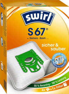 Swirl Staubsaugerbeutel M40 MicroPor Plus inkl. 1 Filter, 4 St 