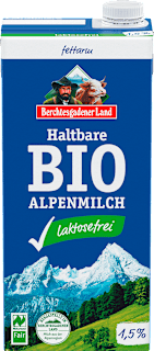 Milch, haltbare Alpenmilch, 1,5% Fett, laktosefrei Berchtesgadener Land