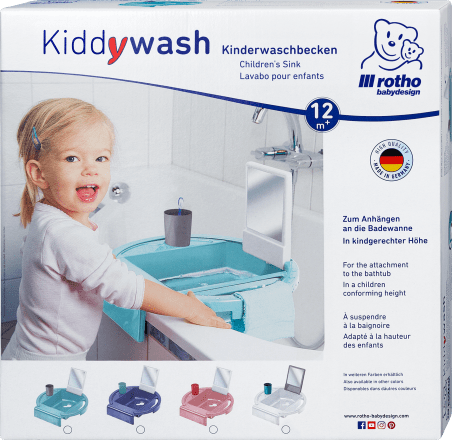 Rotho Baby Kiddy wash Kinder Waschbecken für Badewannenrand weiß NEU 