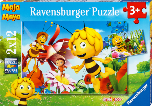 Trefl Puzzle 4 in 1 Die Biene Maja Geschenk Abenteuer Kinder 12+15+20+24 Teile 