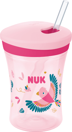 NUK Action Cup mit Trinkhalm in div Farben 